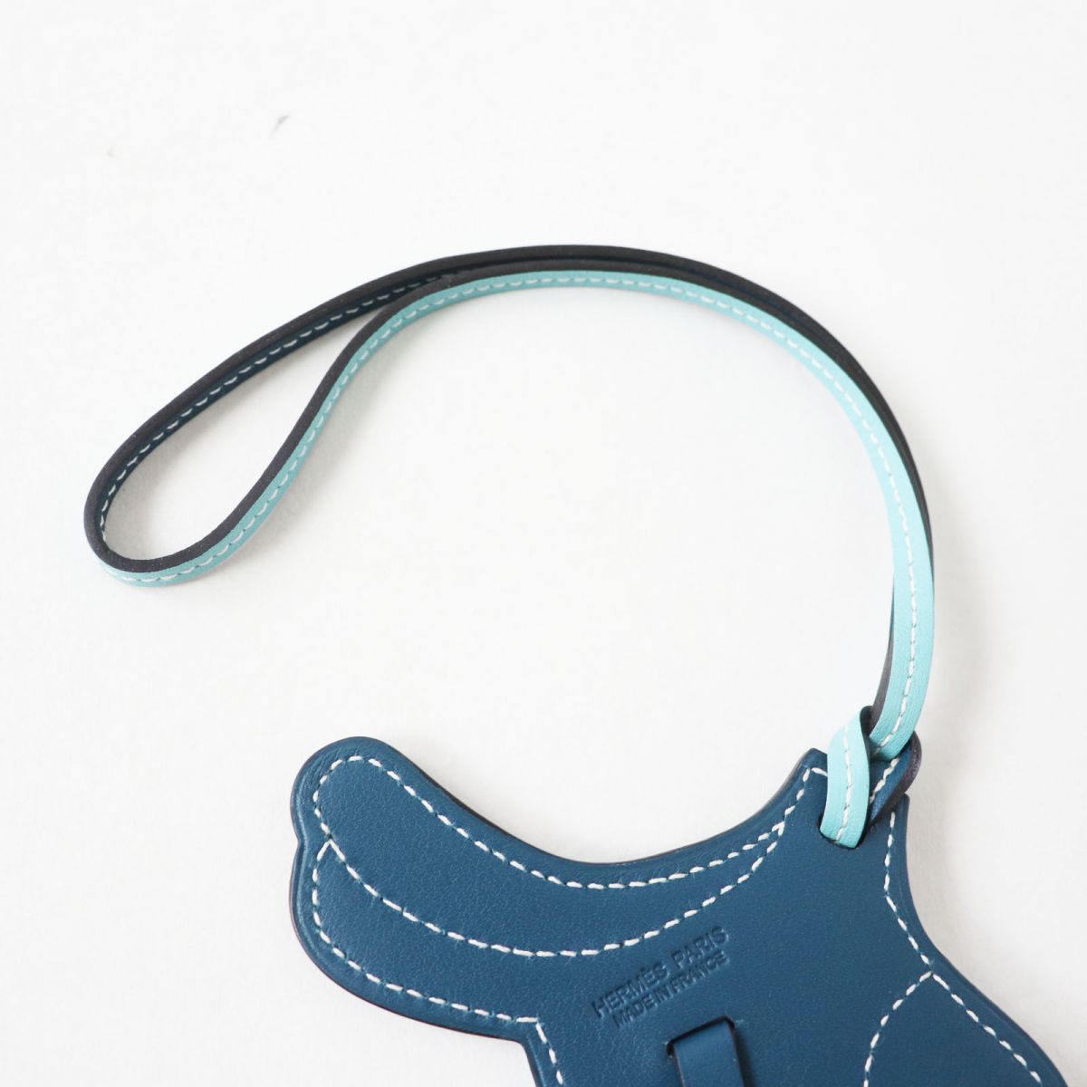 HERMES charm Main: Vaux Swift Blue Atoll/Colvert/SilverMetal Women Used