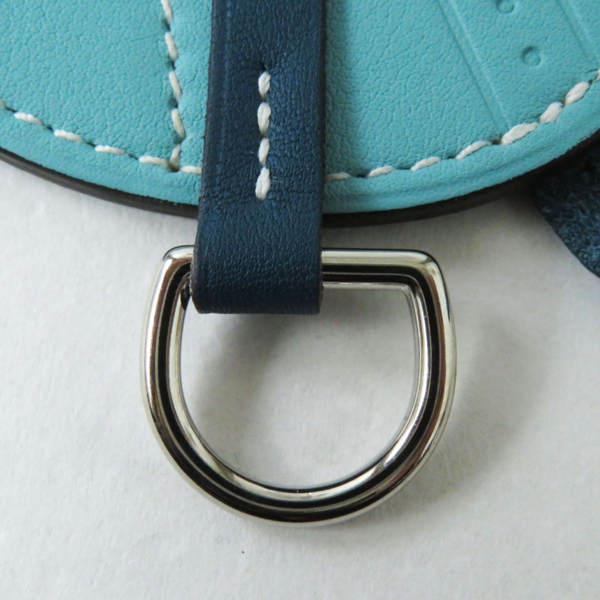HERMES charm Main: Vaux Swift Blue Atoll/Colvert/SilverMetal Women Used