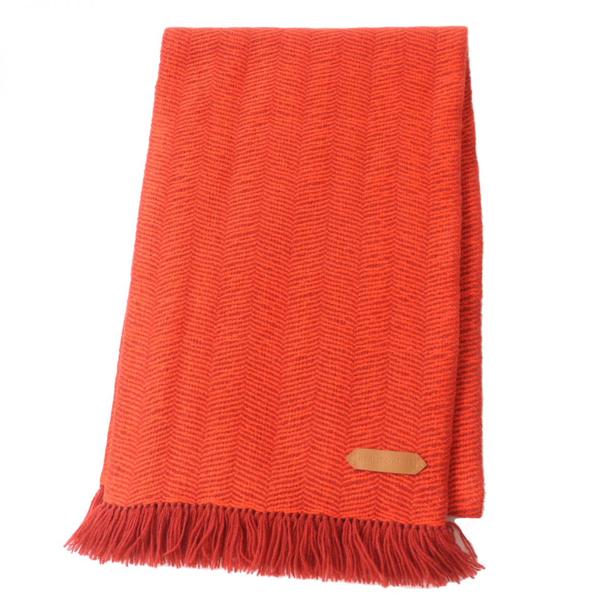 HERMES Scarf Main: 100% cashmere Vermilion Women Used