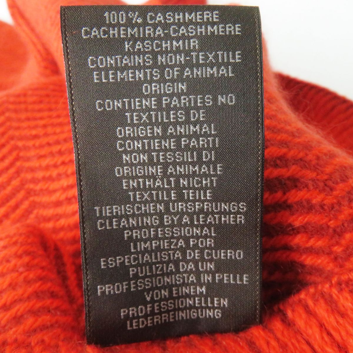 HERMES Scarf Main: 100% cashmere Vermilion Women Used