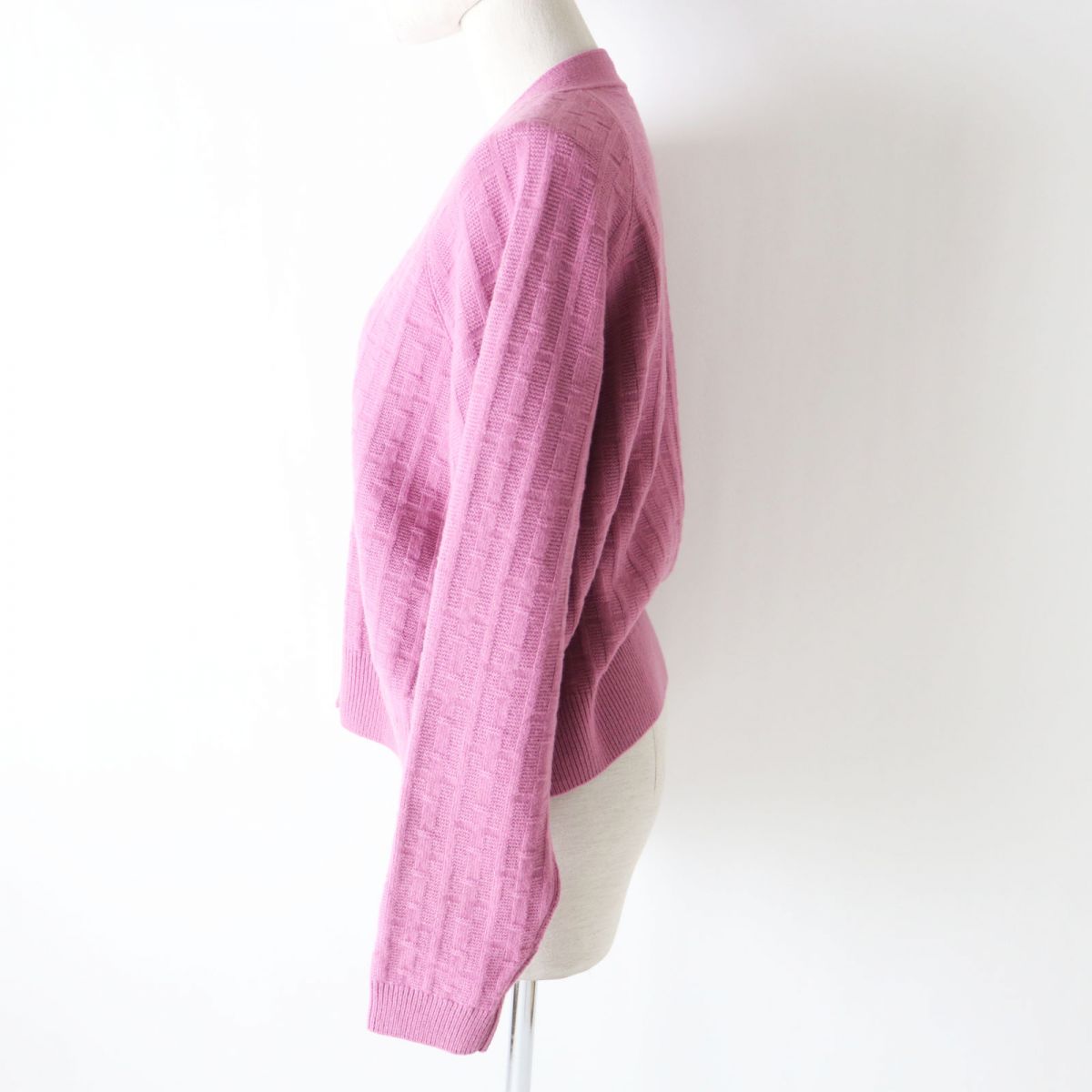 HERMES knit Main: 100% virgin wool Purple pink type Women 38 Used