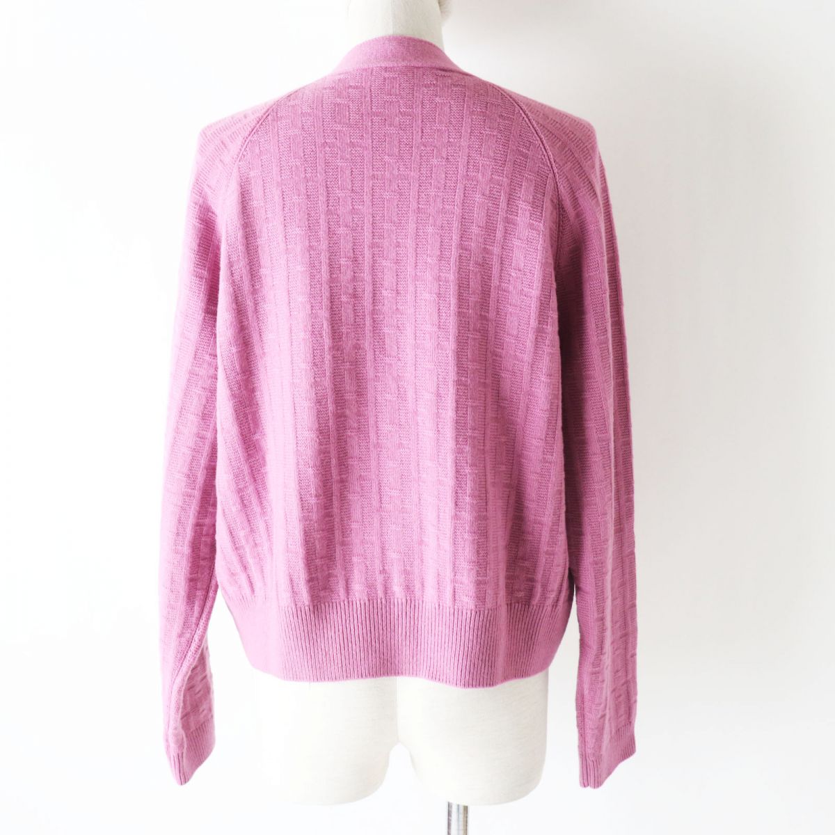 HERMES knit Main: 100% virgin wool Purple pink type Women 38 Used