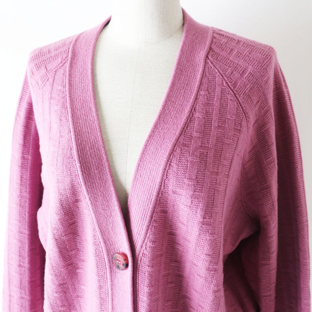 HERMES knit Main: 100% virgin wool Purple pink type Women 38 Used
