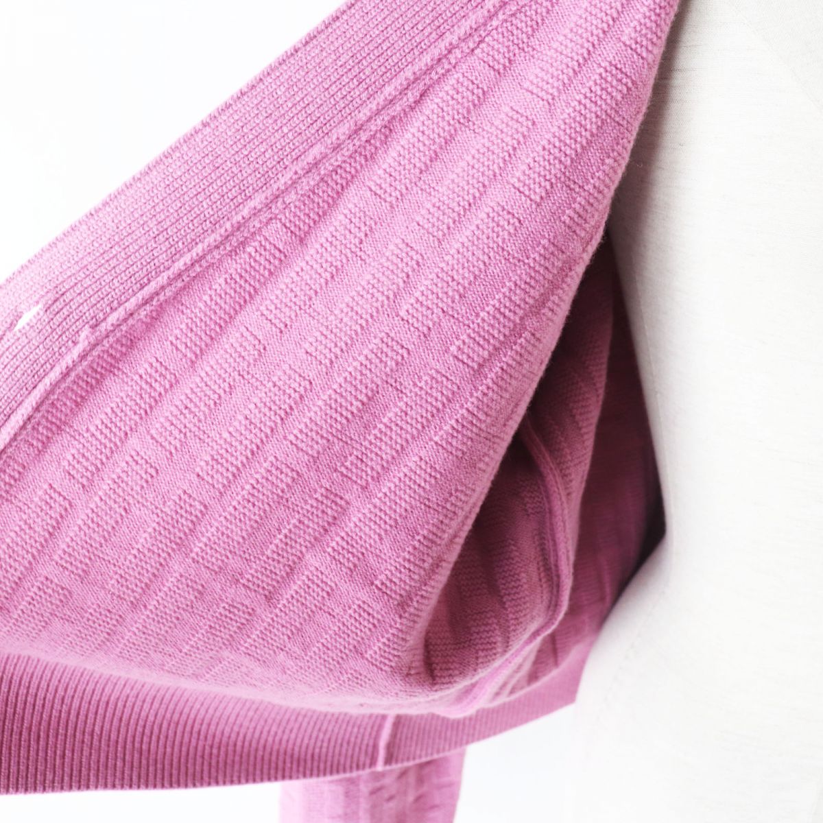 HERMES knit Main: 100% virgin wool Purple pink type Women 38 Used