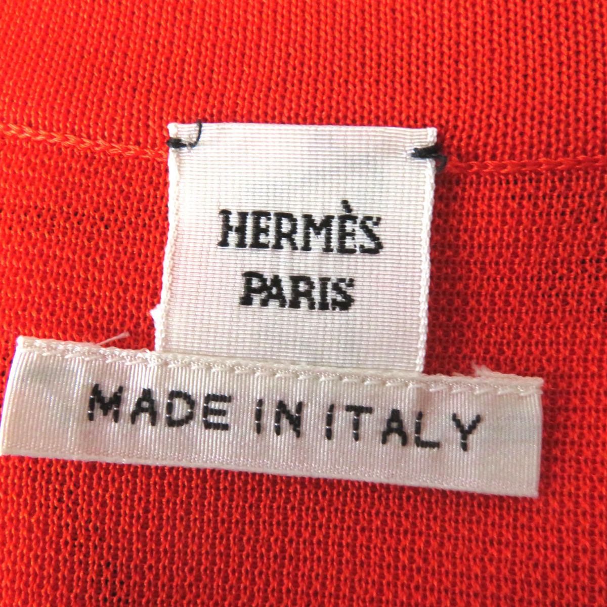 HERMES one piece silk Orange type Constellation Pattern 34