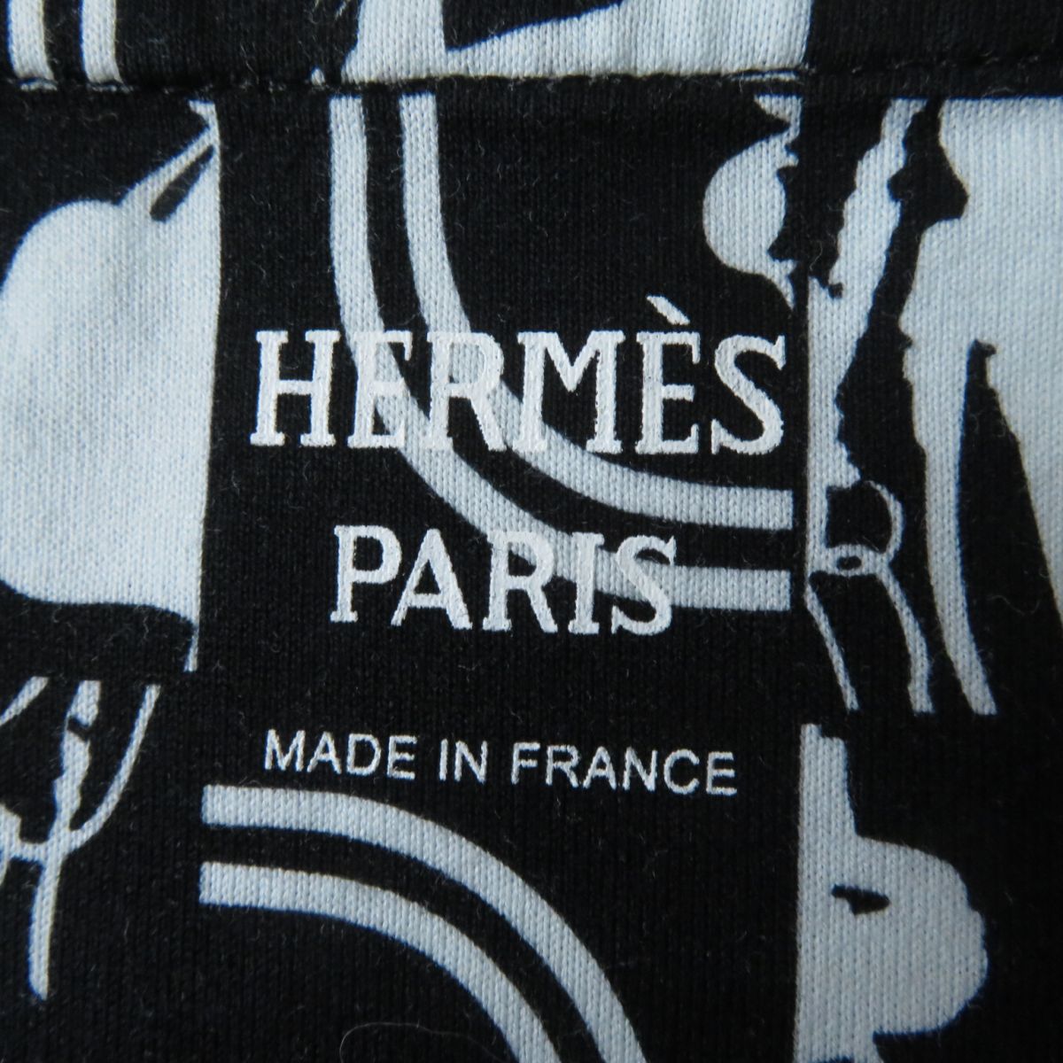 HERMES one piece Main: 100% cotton Black x White BRIDES de GALA en Desordre Ceremonial Bridle Women 34 Used
