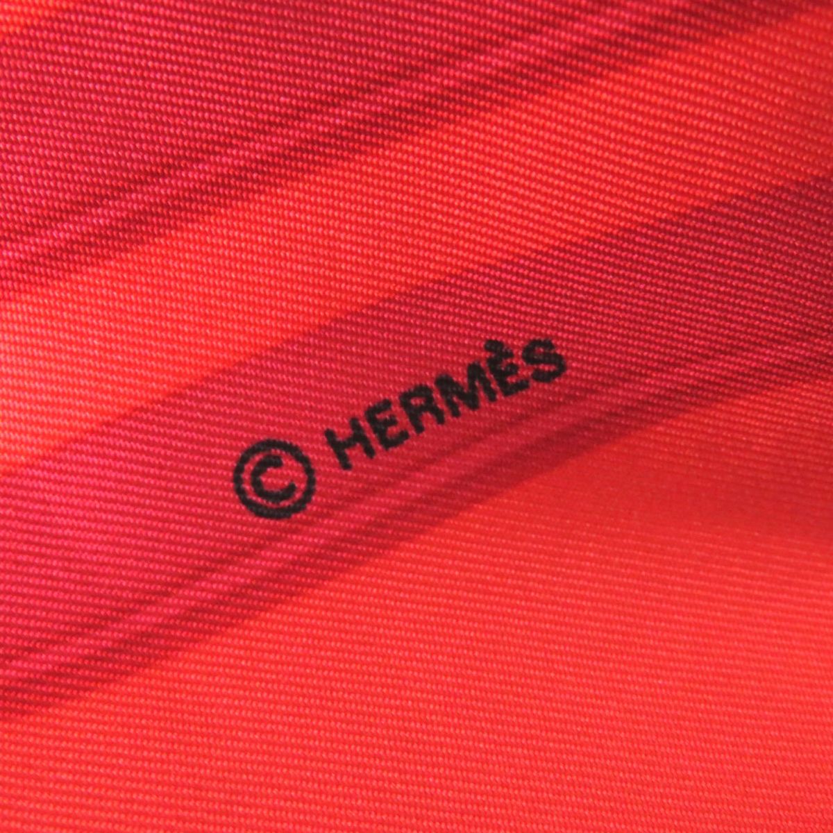 HERMES Long sleeve polo shirt Outer material: 100% silk, Outer material: 85% cotton, Outer material: 15% cashmere Red Women M Used