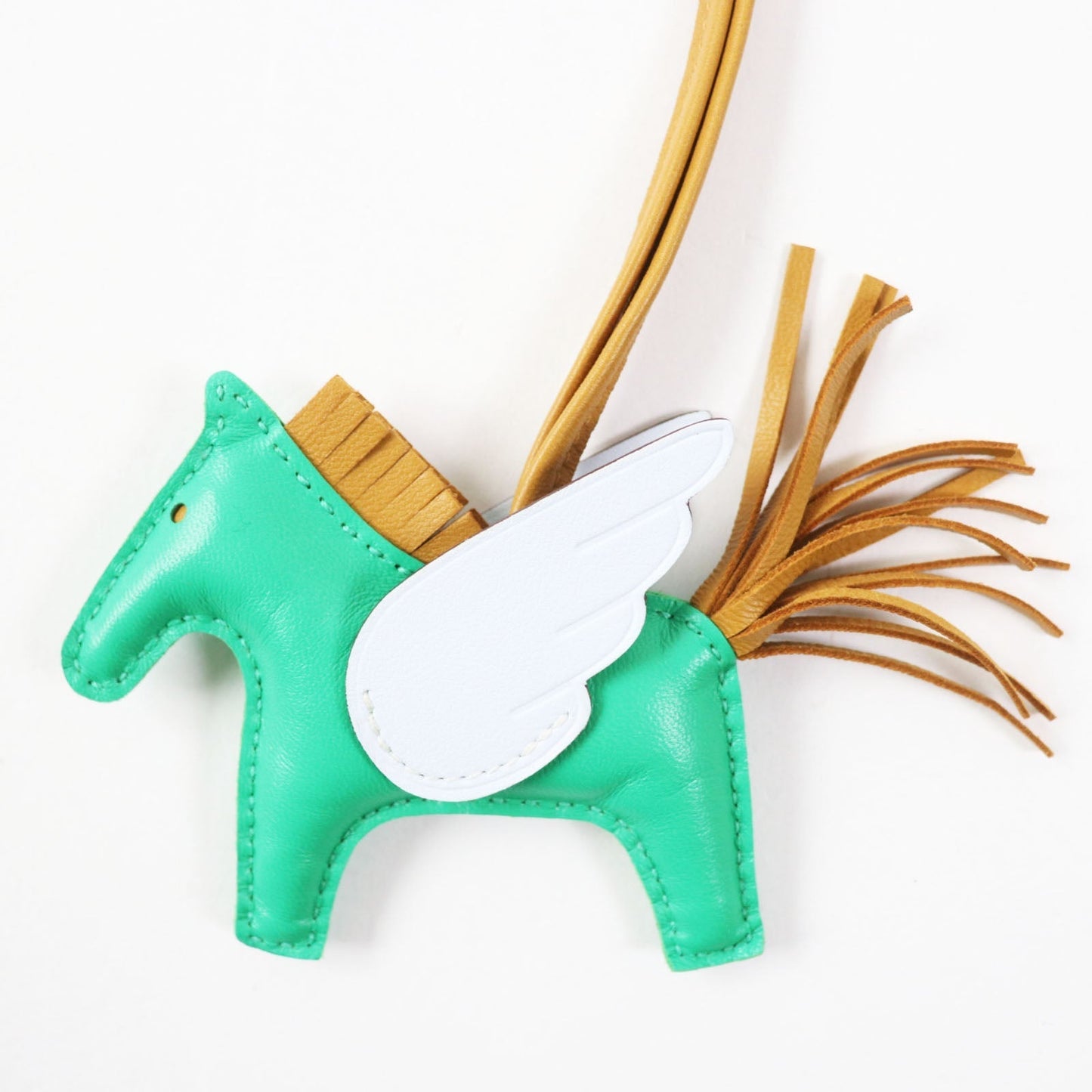 HERMES Bag charm Anyo Miro Mint/Sesame/Blue Brume Rodeo Charm Pegasus PM