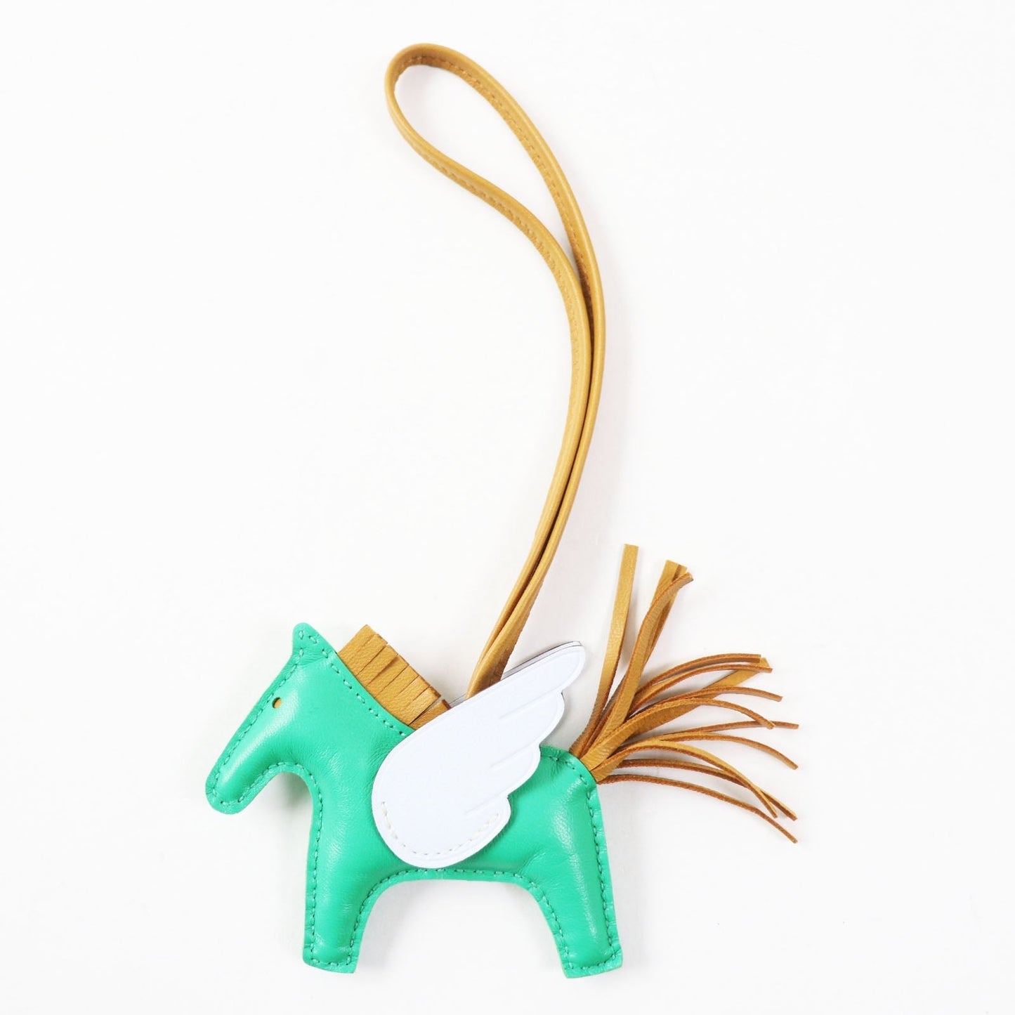 HERMES Bag charm Anyo Miro Mint/Sesame/Blue Brume Rodeo Charm Pegasus PM