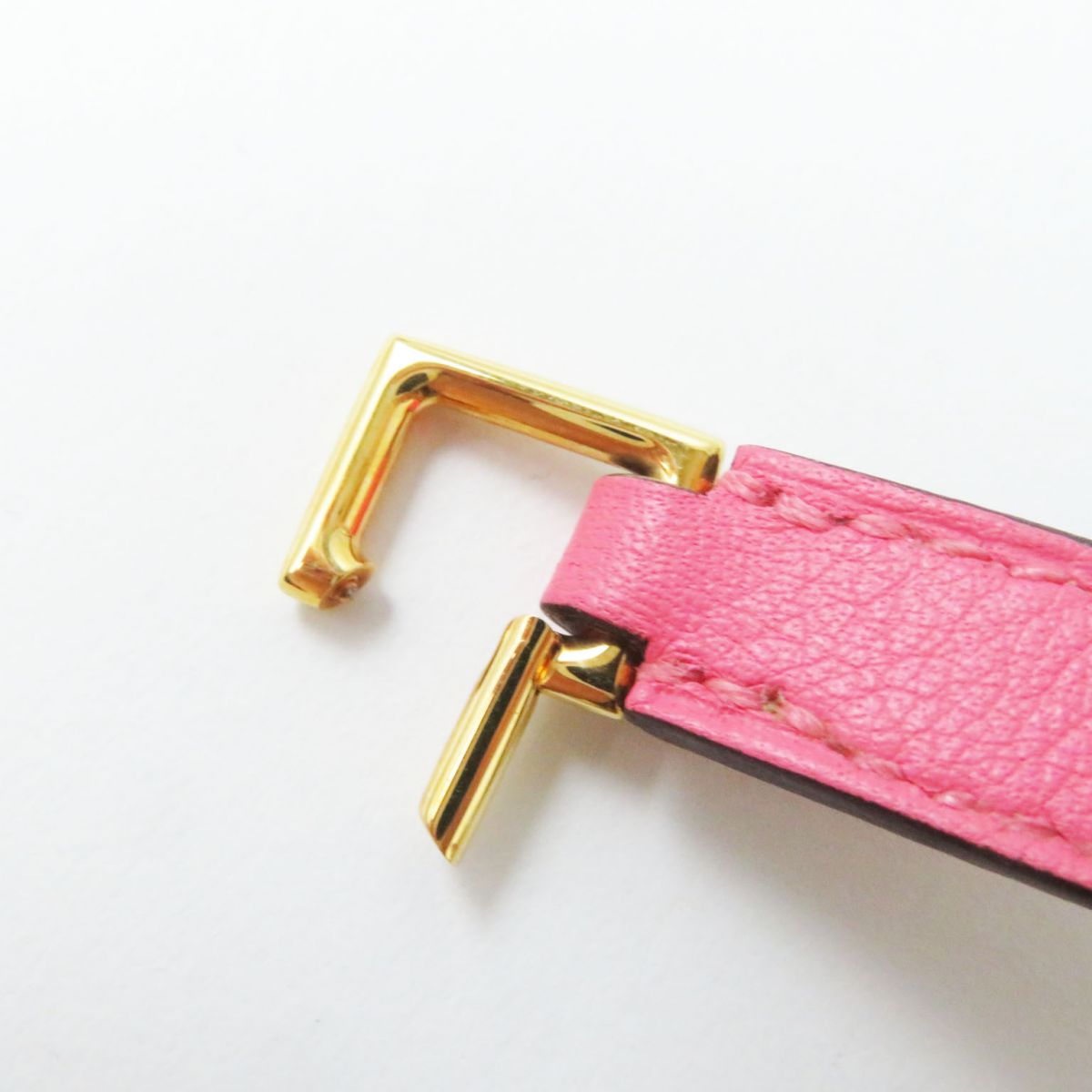HERMES bracelet Main: Vaux Swift Rose Azare x Gold Metal Women S Used