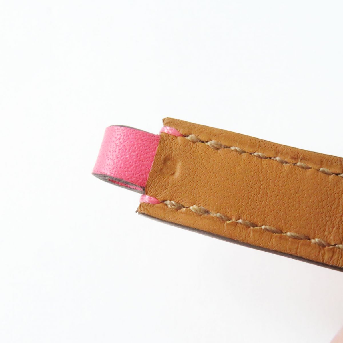 HERMES bracelet Main: Vaux Swift Rose Azare x Gold Metal Women S Used