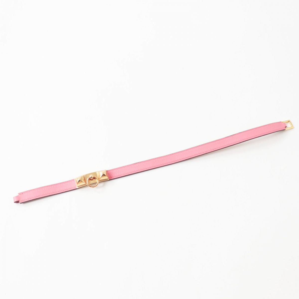 HERMES bracelet Main: Vaux Swift Rose Azare x Gold Metal Women S Used