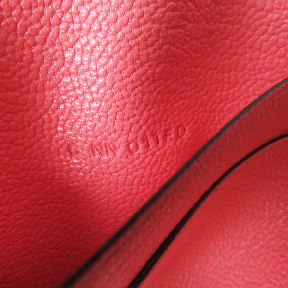 HERMES name card holder Main: Chevre Rose Extreme x Silver Metal Women Used