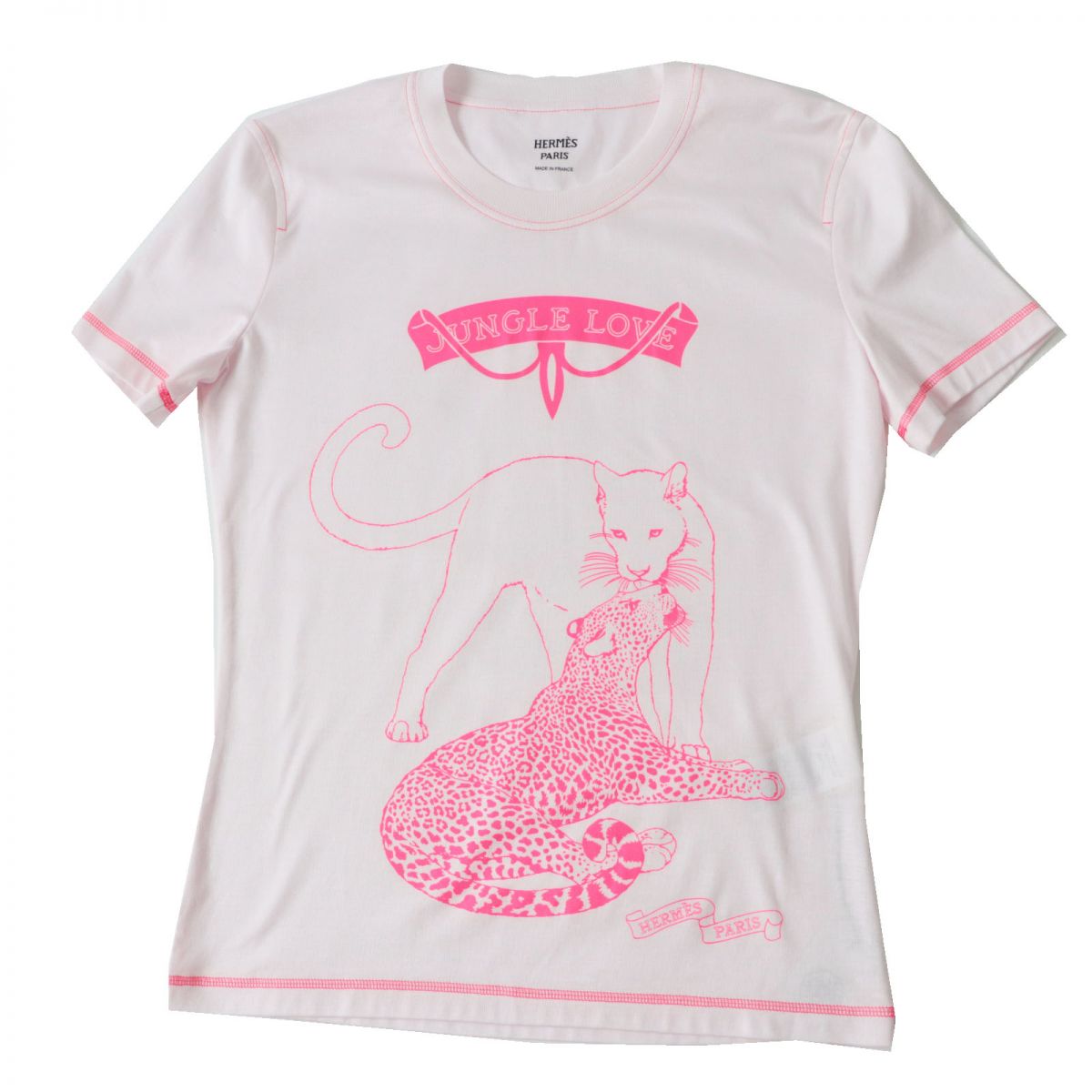 HERMES Cut cotton Baby pink Jungle love 34