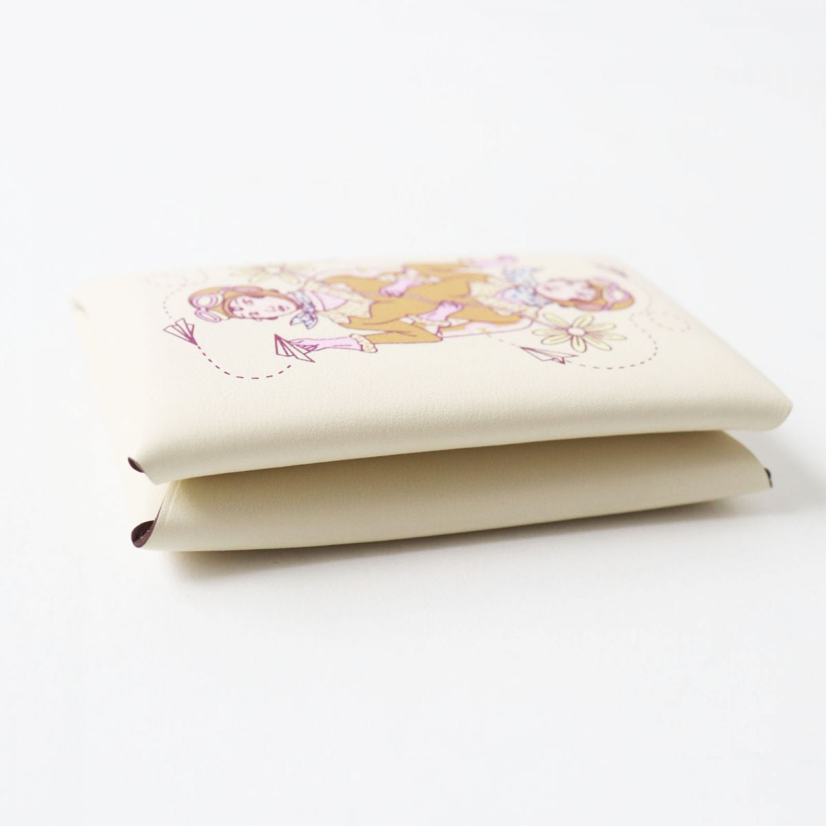 HERMES Card Case Main: Vaux Swift Nata (Ivory type) x Silver Metal<br>Aviator Women Used