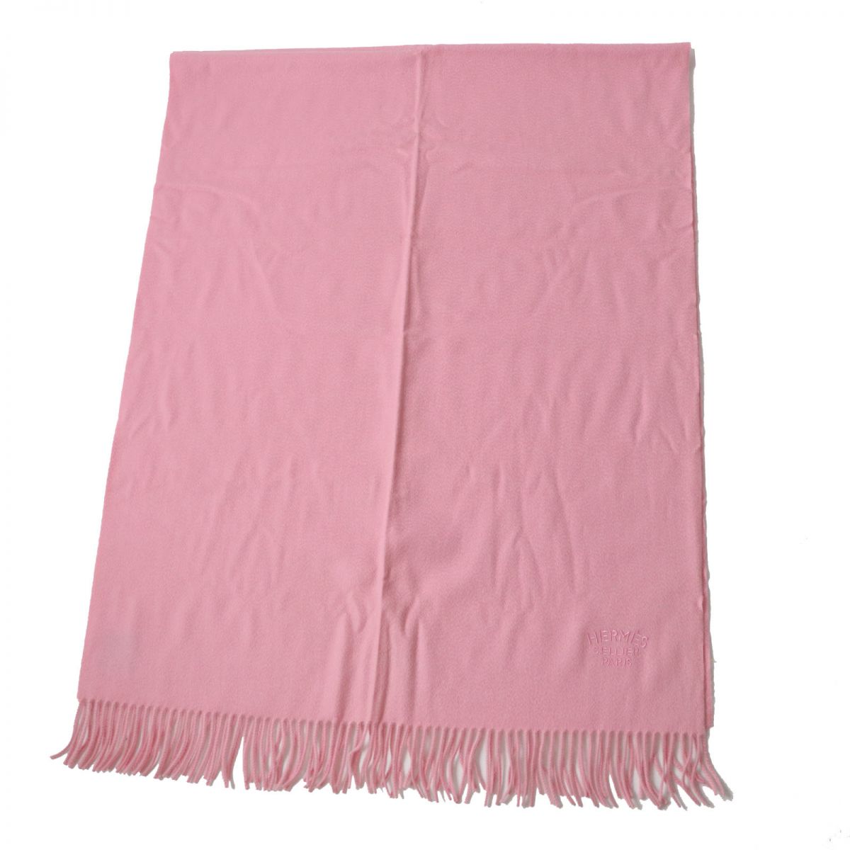 HERMES Stall Main: 100% cashmere Baby pink Women Used