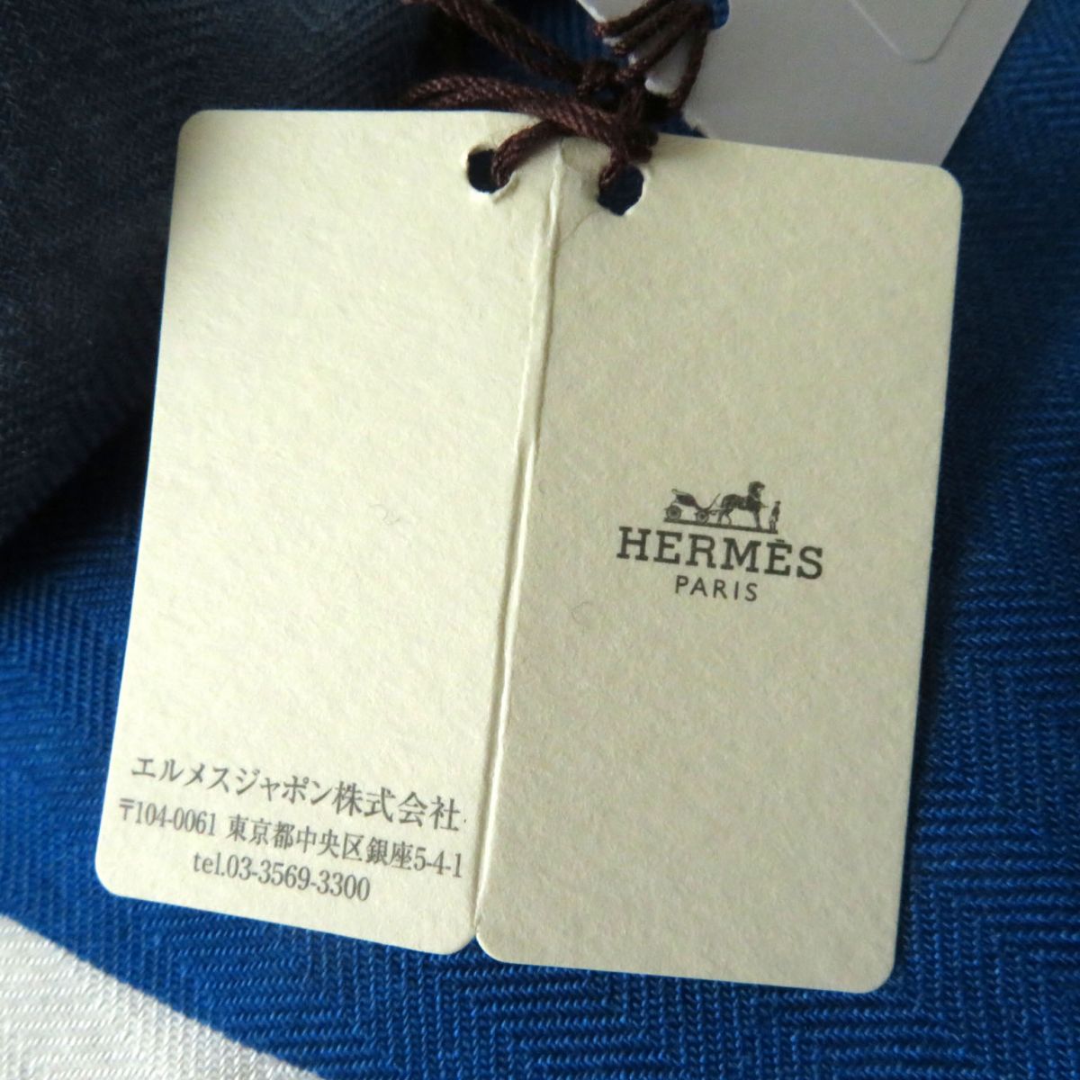 HERMES scarf Main: 70% cashmere, Main: 30% silk Blue x yellow<br> Libre Comme Pegase Women Used