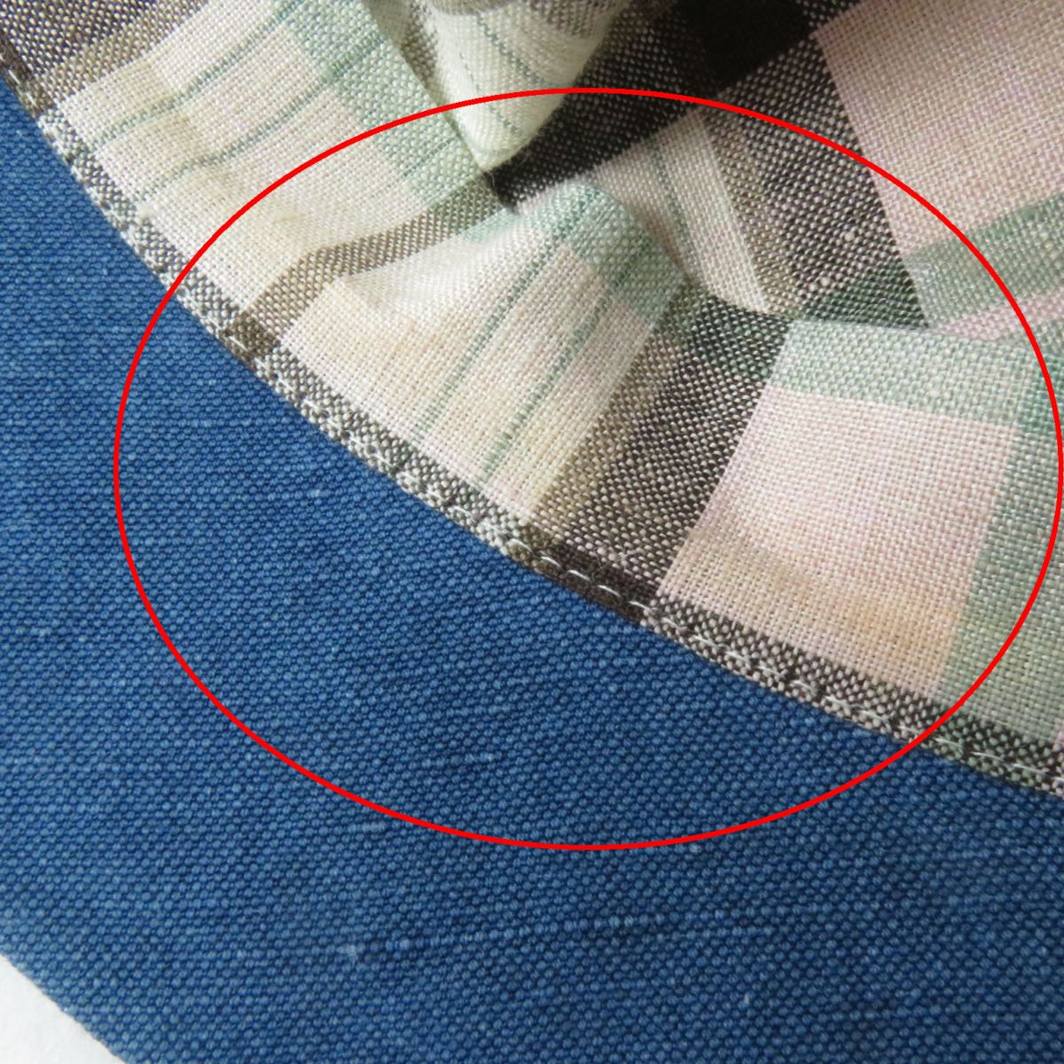 HERMES Casquette linen blue 58