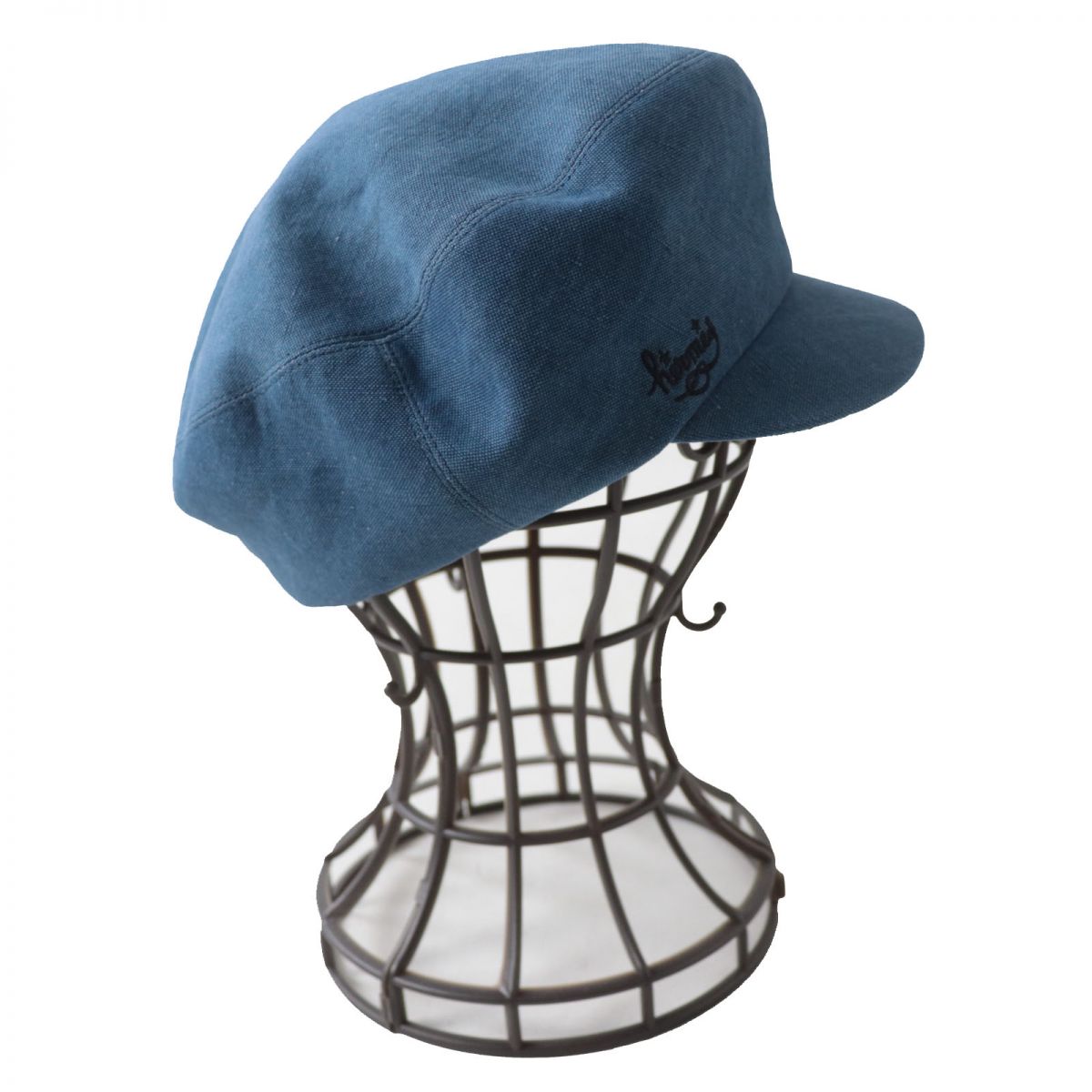 HERMES Casquette linen blue 58
