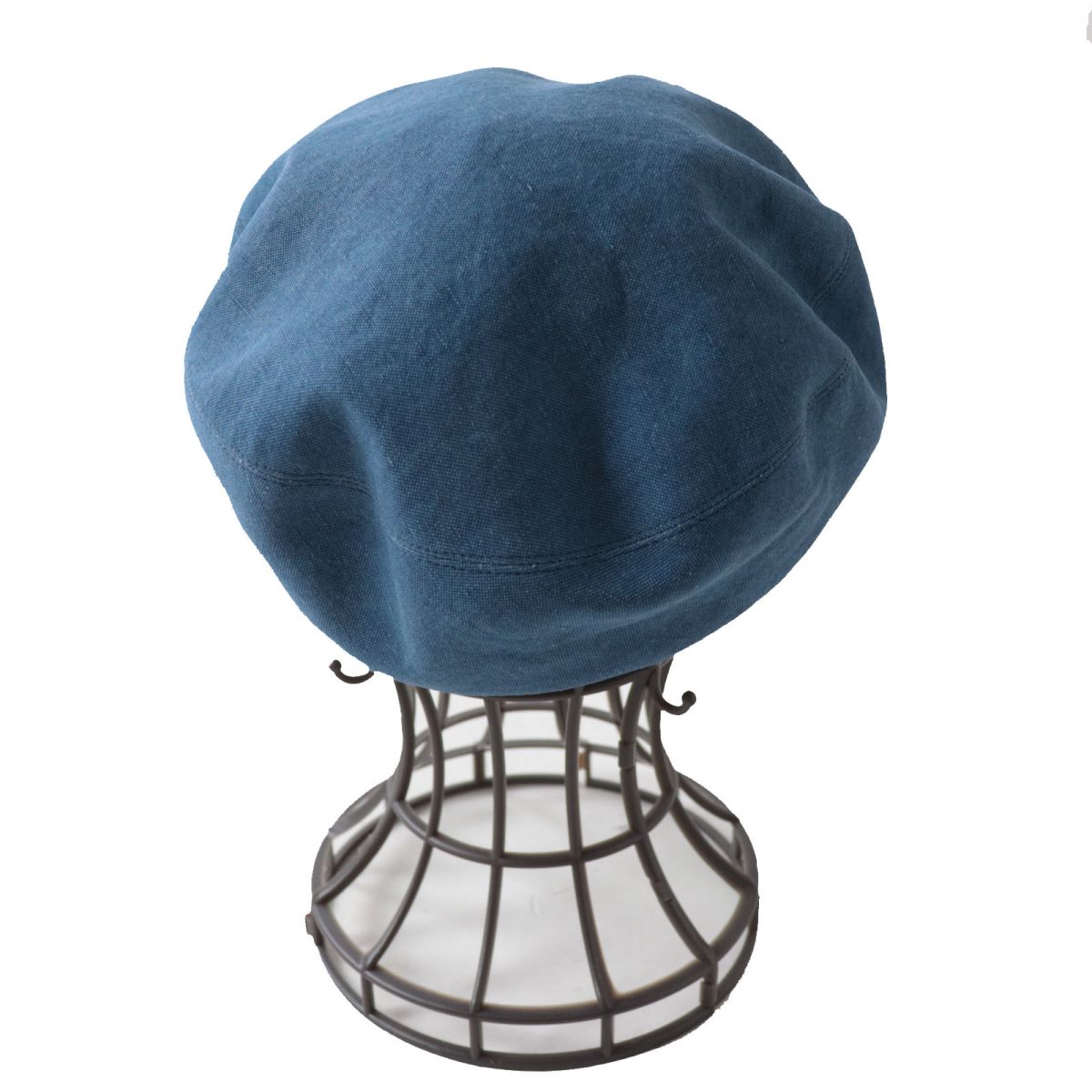 HERMES Casquette linen blue 58