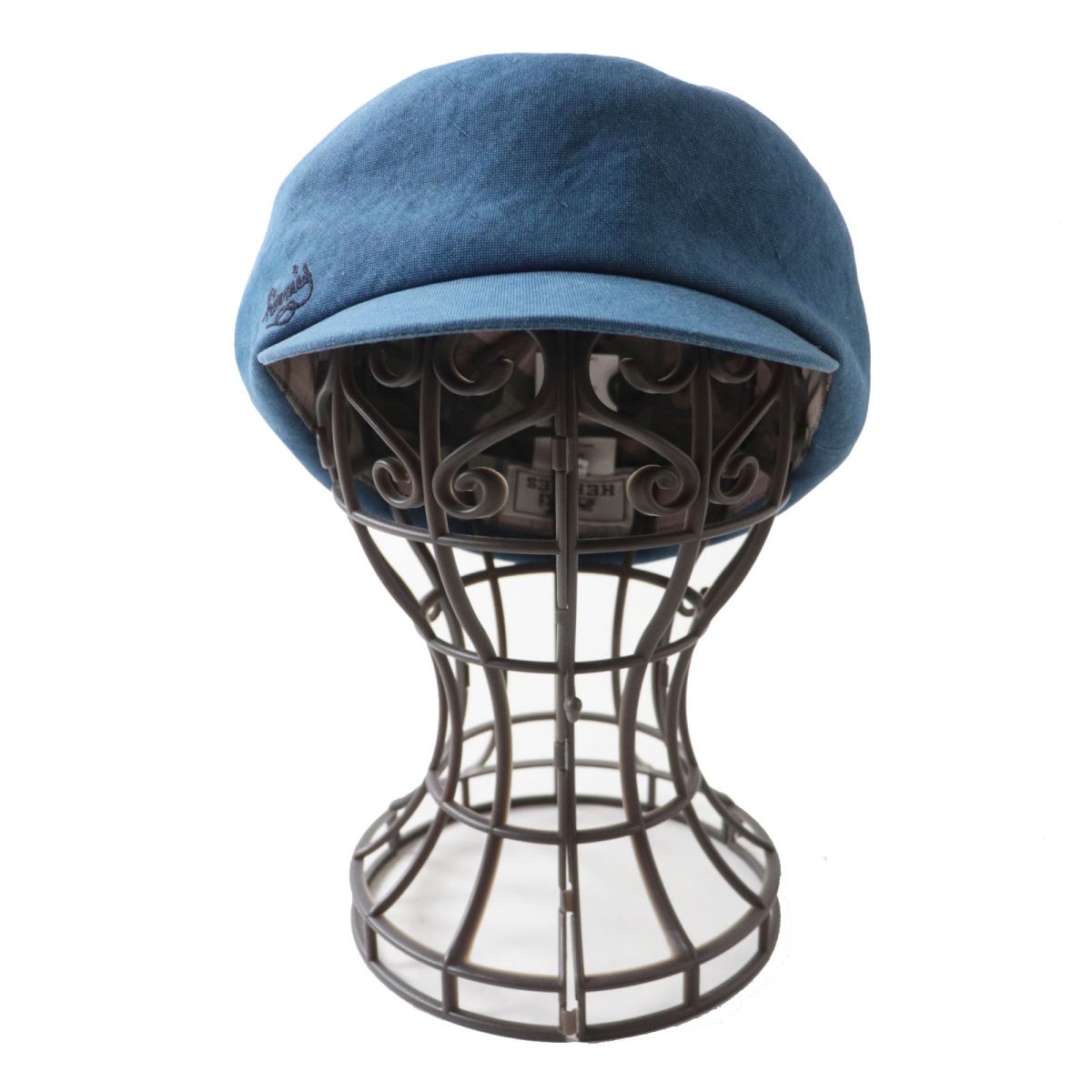 HERMES Casquette linen blue 58