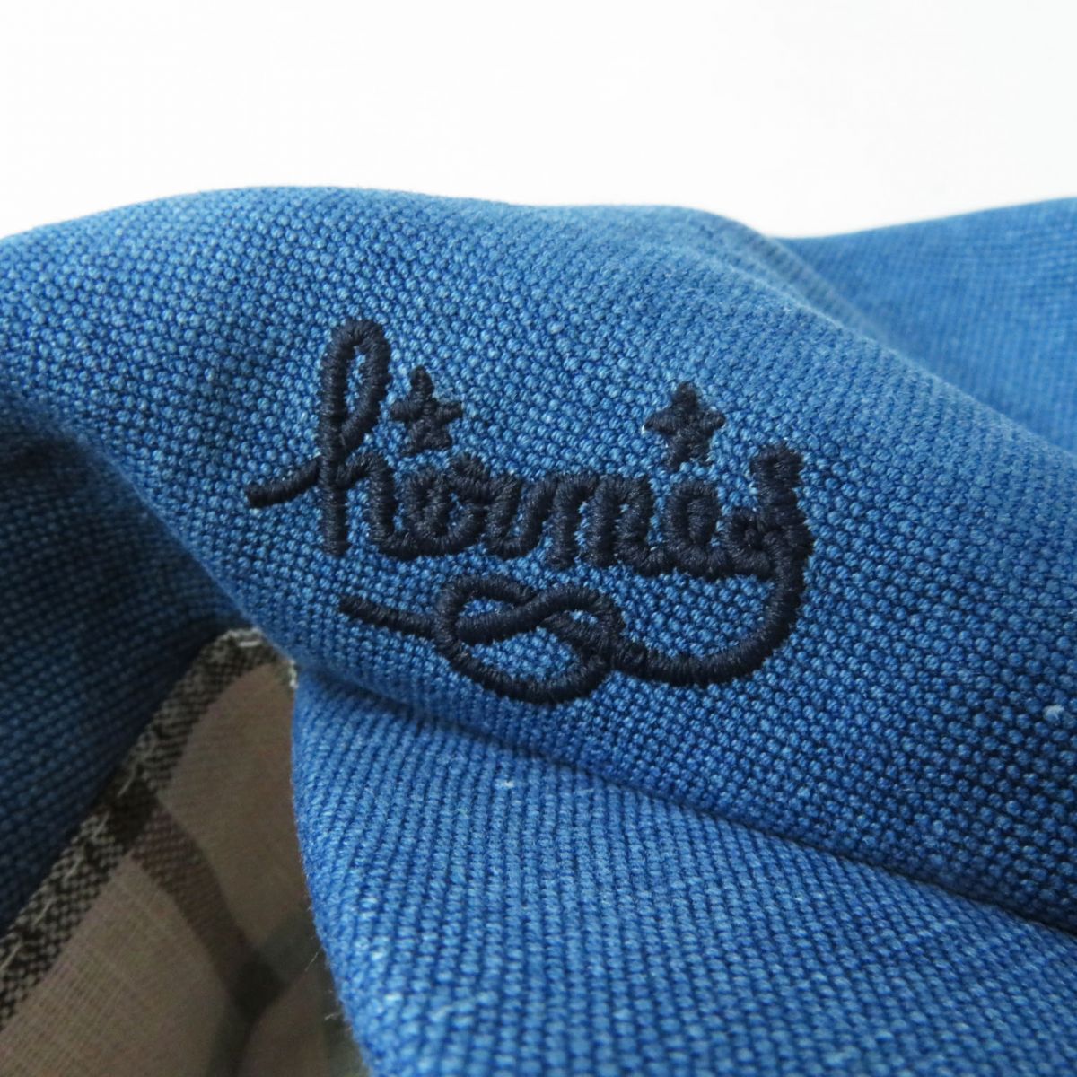 HERMES Casquette linen blue 58
