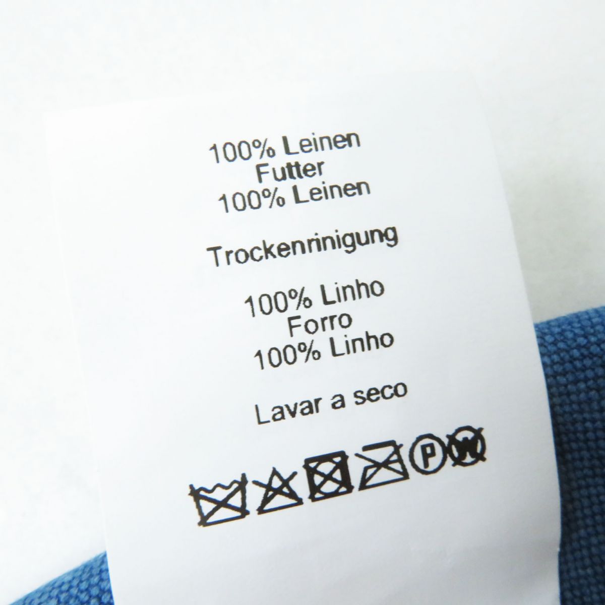 HERMES Casquette linen blue 58