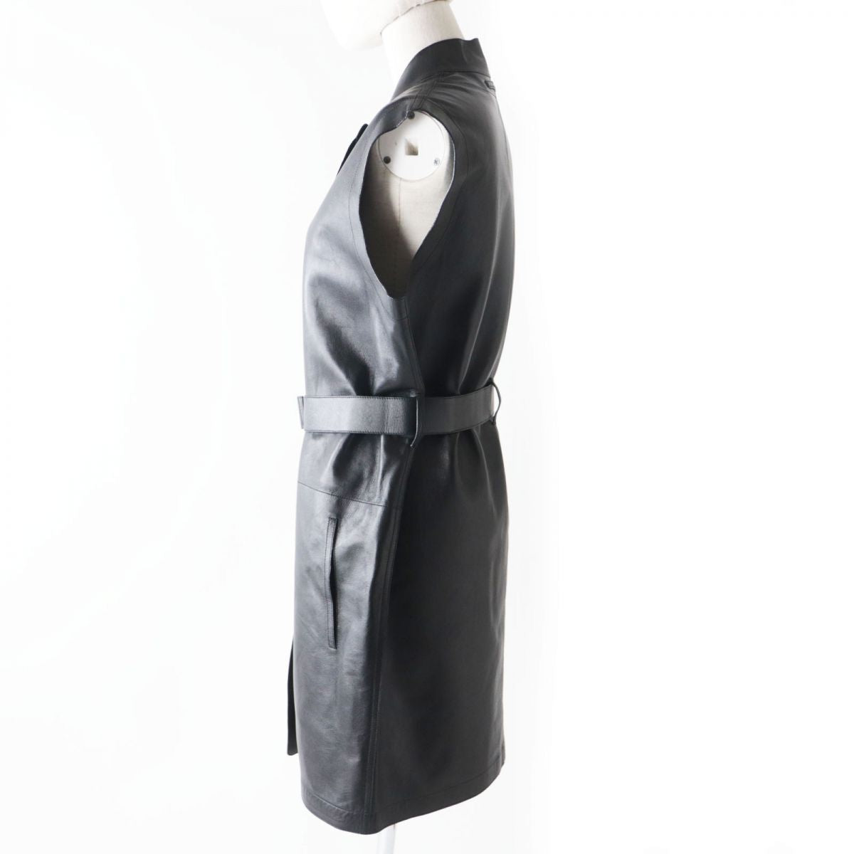 HERMES Best Lamb leather black Women 36 Used