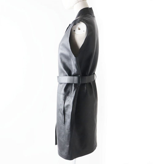HERMES Best Lamb leather black Women 36 Used
