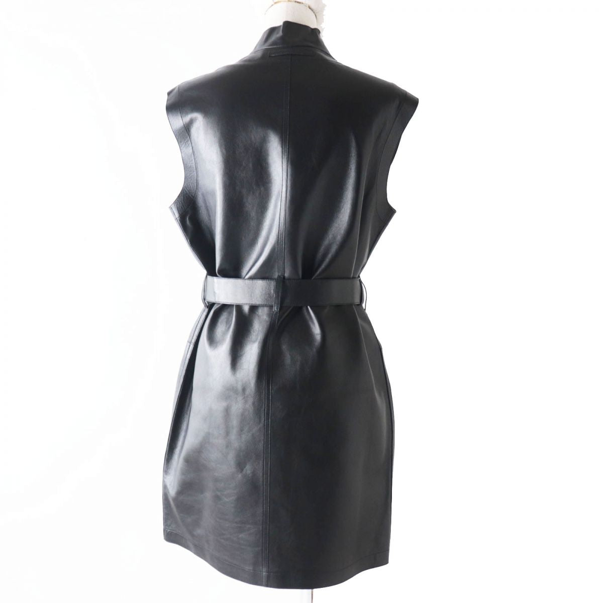 HERMES Best Lamb leather black Women 36 Used