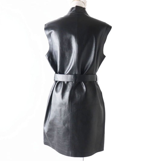 HERMES Best Lamb leather black Women 36 Used