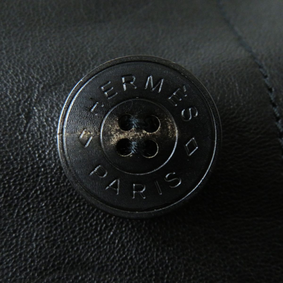 HERMES Best Lamb leather black Women 36 Used