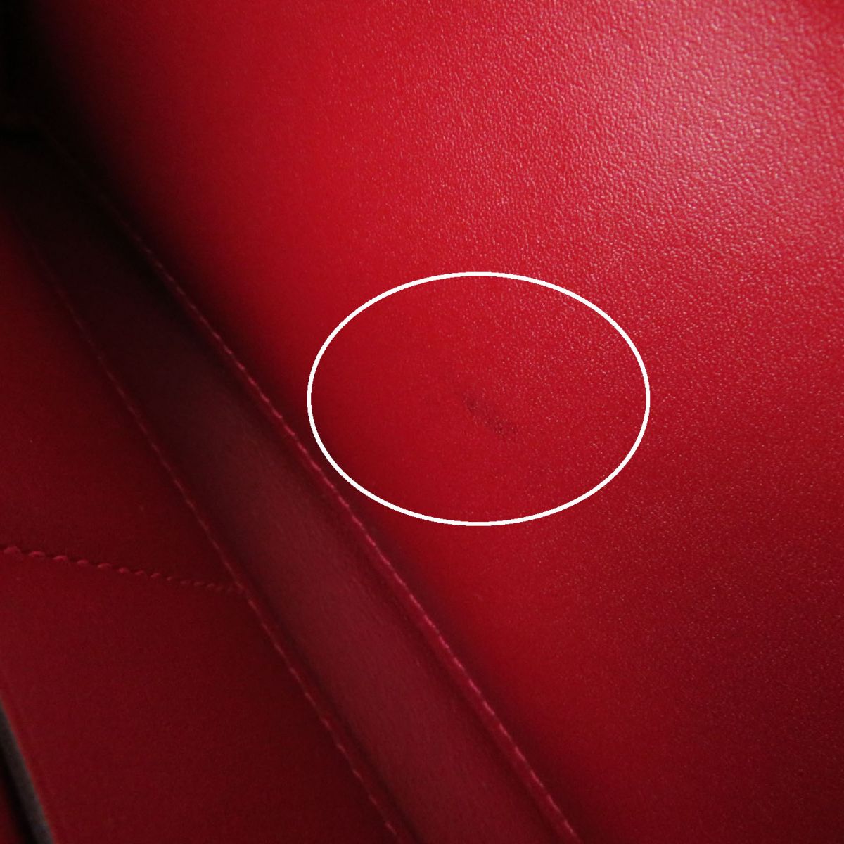 HERMES Long Wallet Purse Main: Box calf Rouge Grena x SilverMetal Women Used