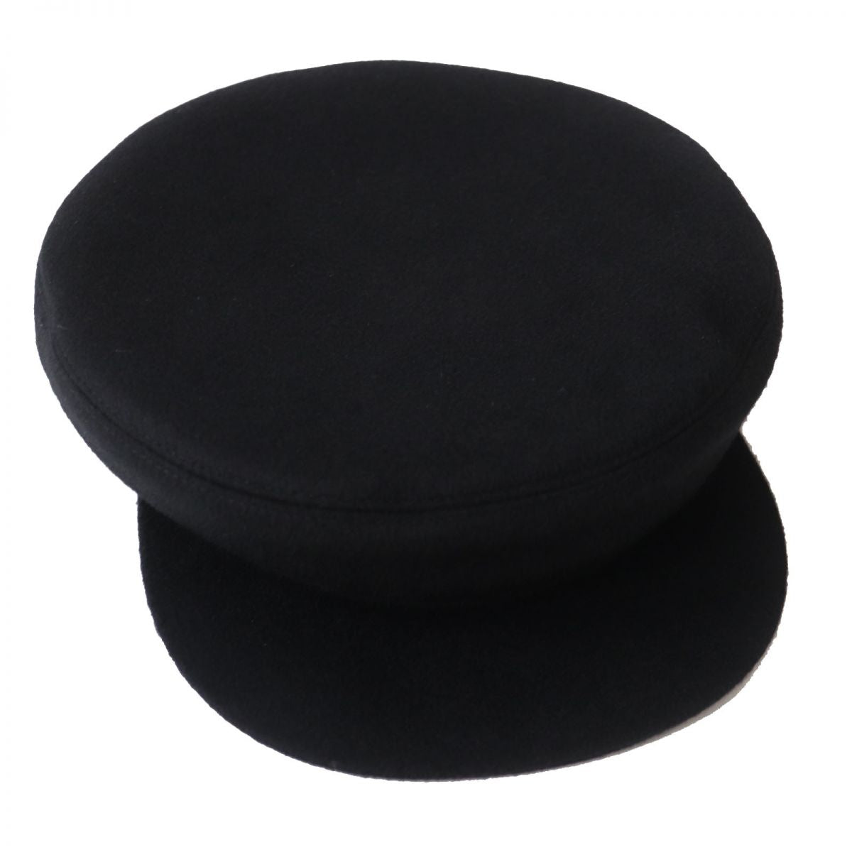 HERMES Casquette Outer: 100% cashmere, Lining: 65% rayon, Lining: 35% silk, Part: 56% cotton, Part: 44% rayon, Inner decoration: 100% polyester Black x Silver Metal Women 57 Used