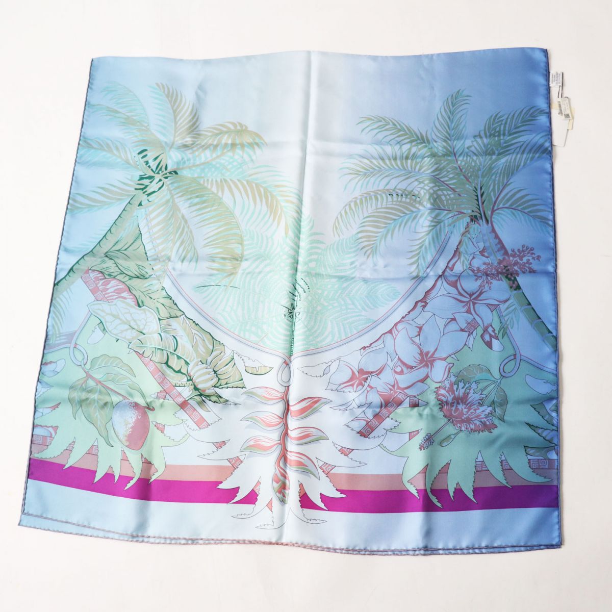HERMES scarf silk Blue type Aloha rectangle Aloha rectangle