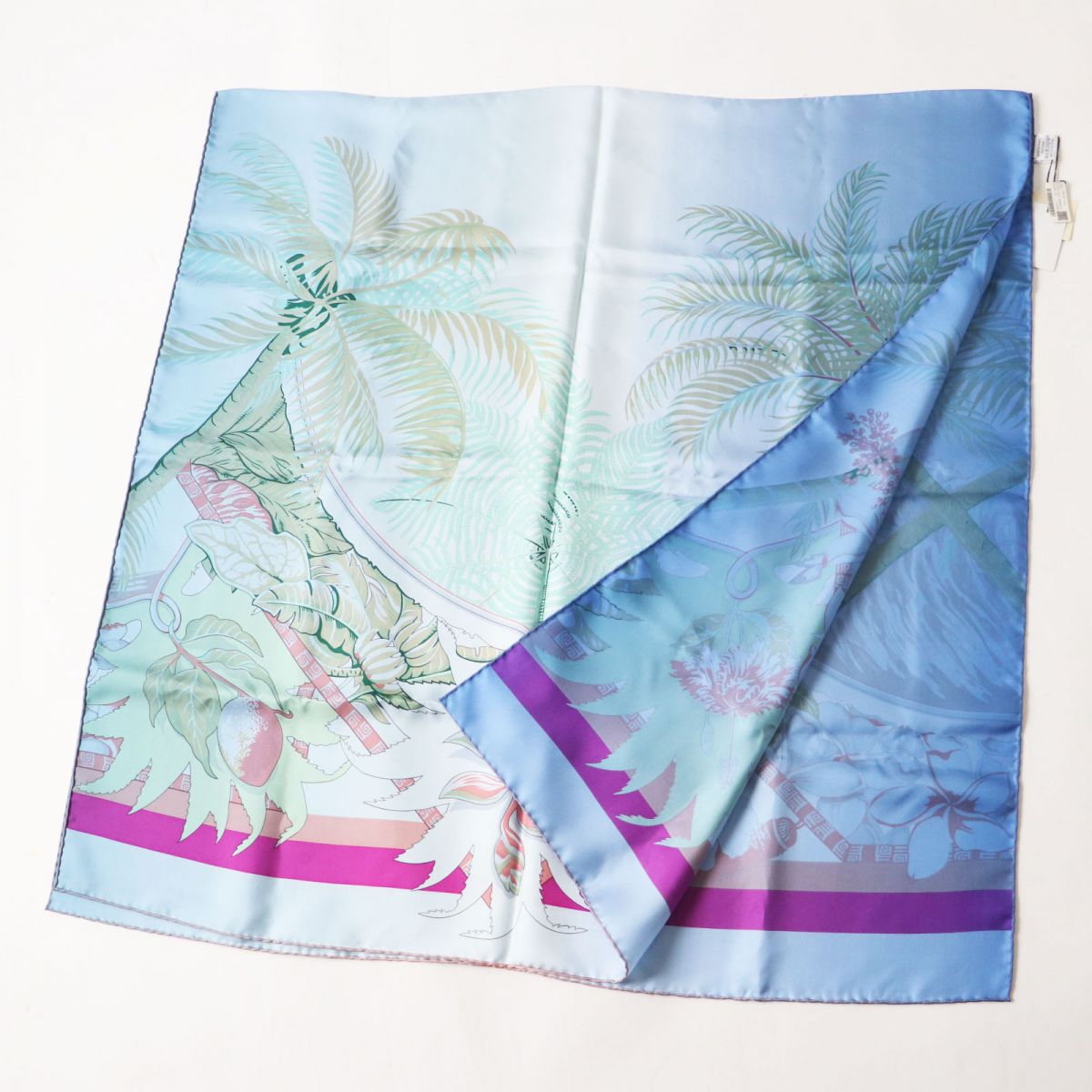 HERMES scarf silk Blue type Aloha rectangle Aloha rectangle