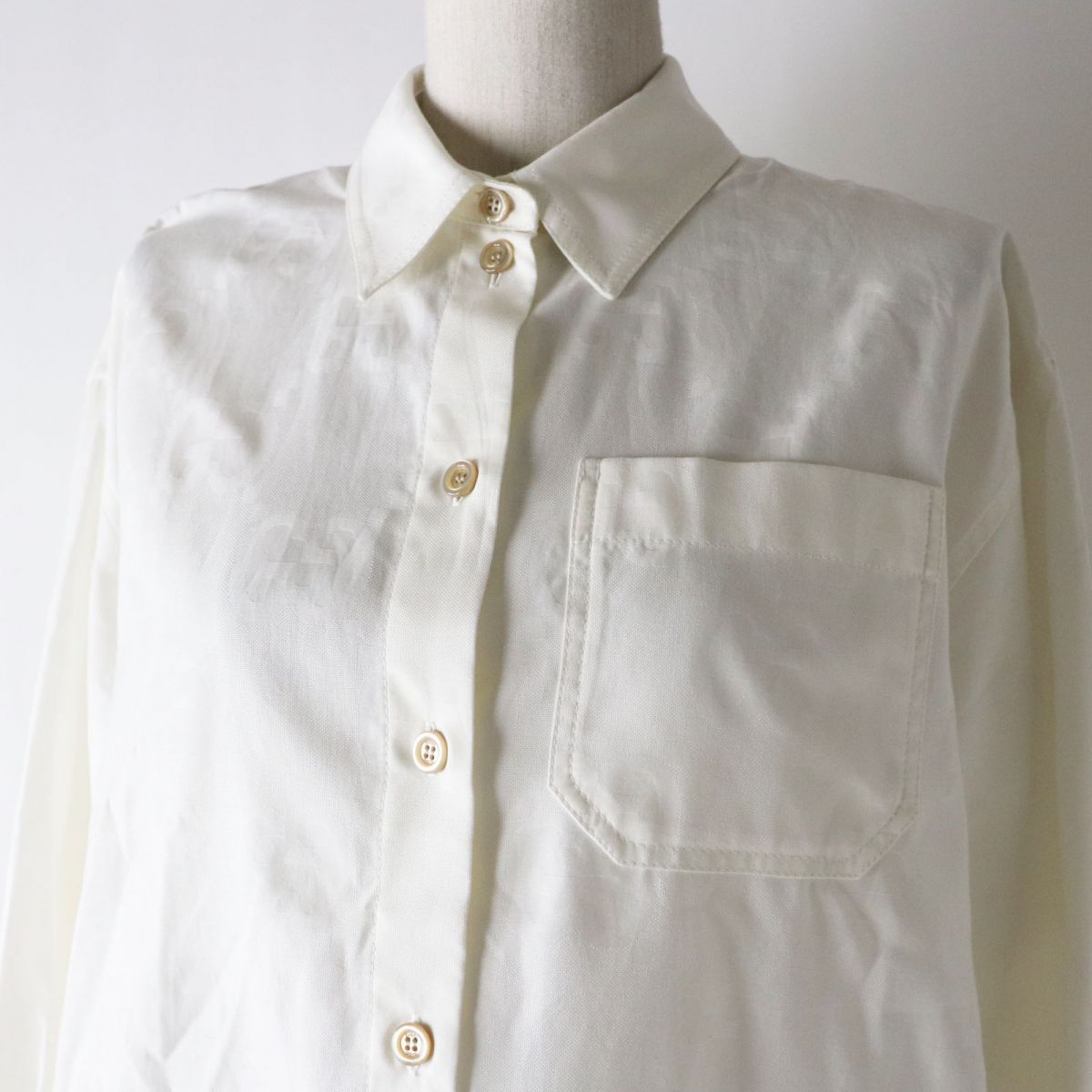 GUCCI Long sleeve shirt 734525 Main: 100% cotton white Women 36 Used