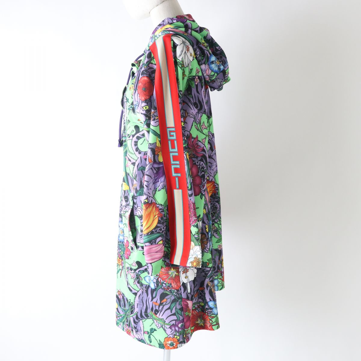 GUCCI Hoodie Outer material: 55% polyester, Outer material: 45% cotton, Part: 100% nylon Multi Women M Used