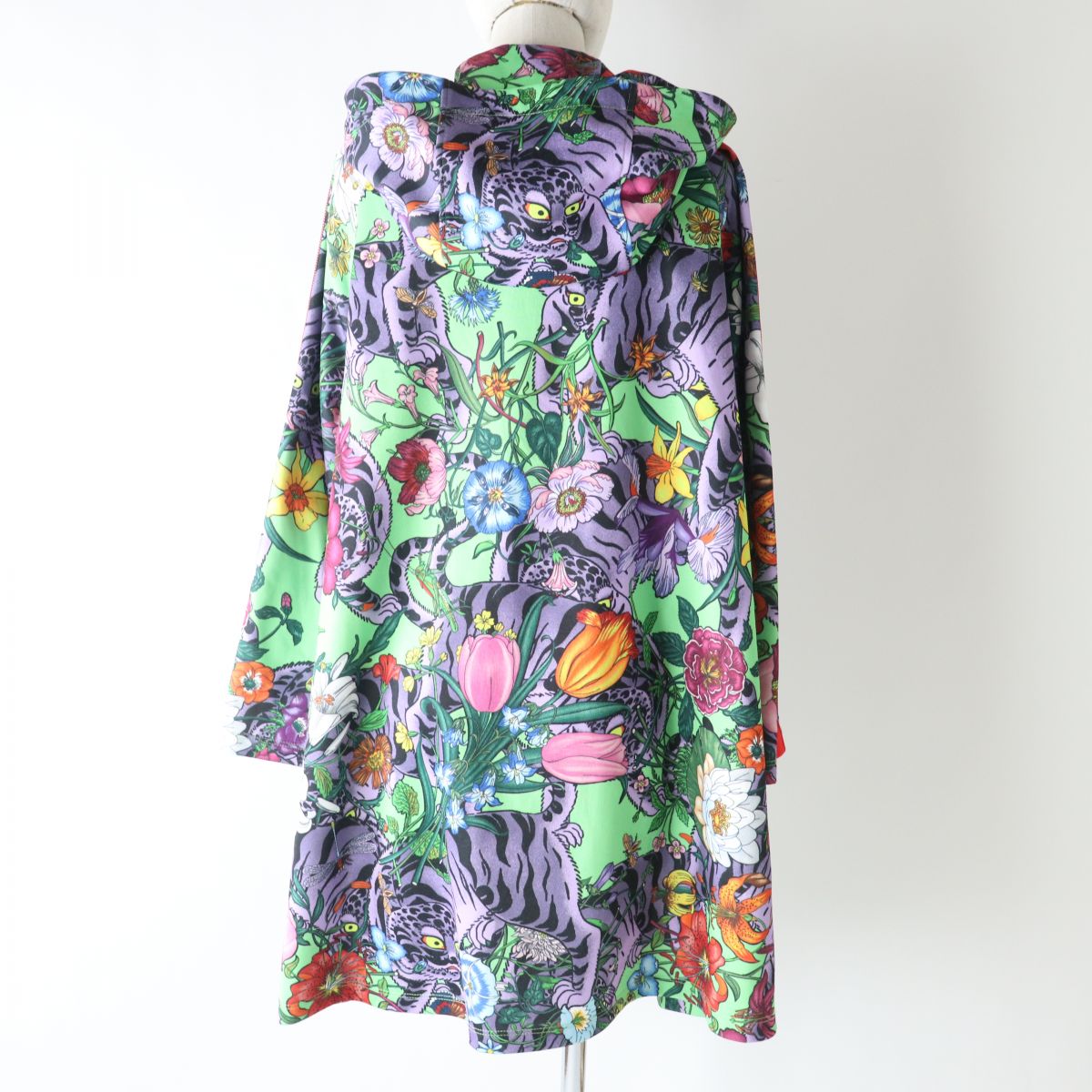 GUCCI Hoodie Outer material: 55% polyester, Outer material: 45% cotton, Part: 100% nylon Multi Women M Used