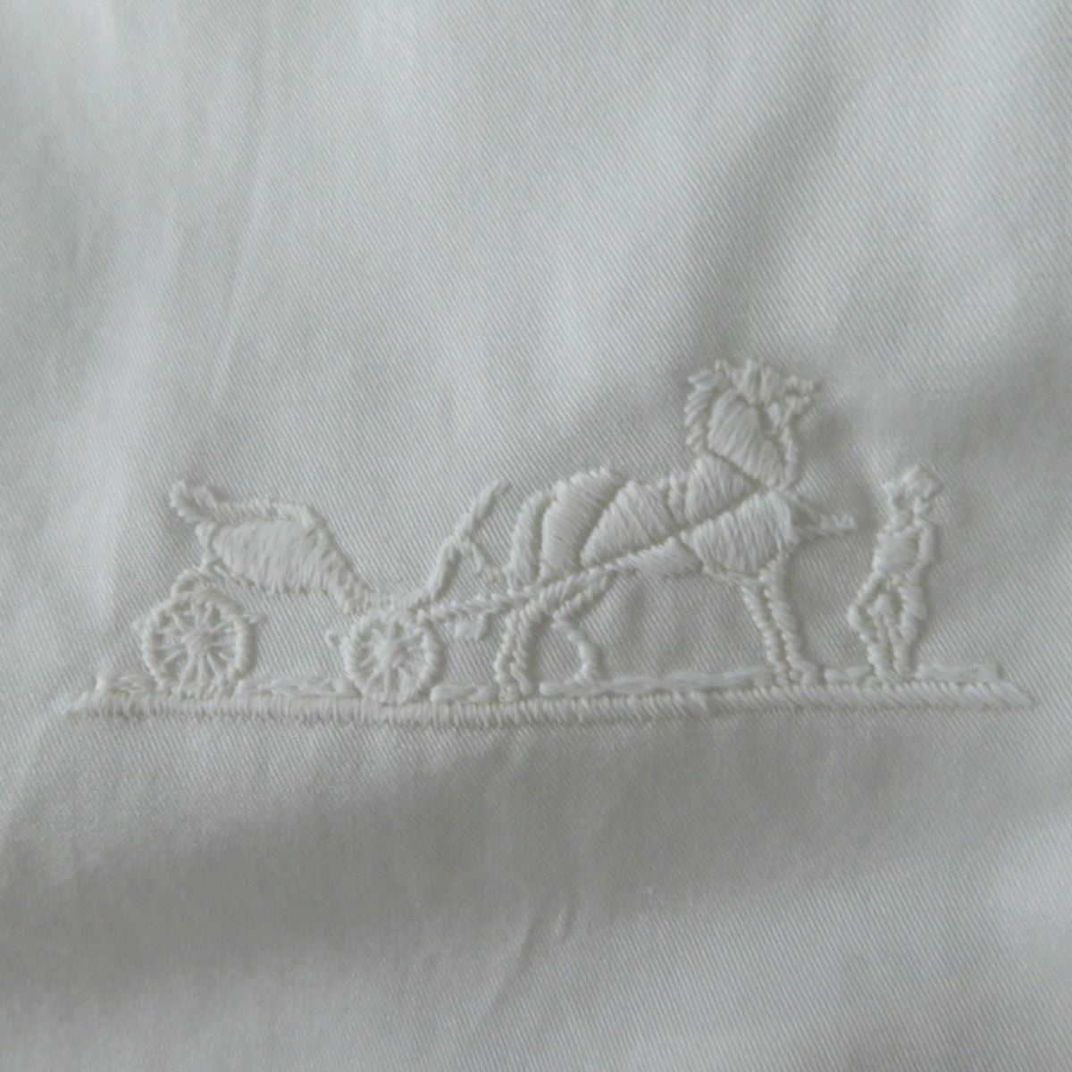 HERMES Long sleeve shirt Main: 100% cotton, Part: 100% polyester white Women 34 Used