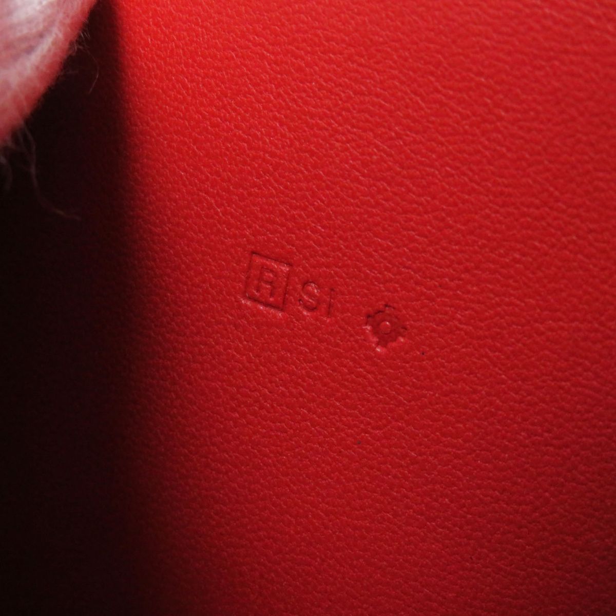 HERMES Long Wallet Purse Main: Togo Rouge Pivoine (Red) Women Used