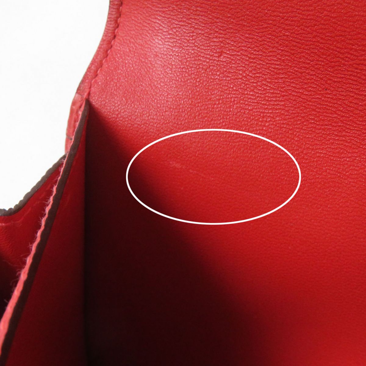 HERMES Long Wallet Purse Main: Togo Rouge Pivoine (Red) Women Used