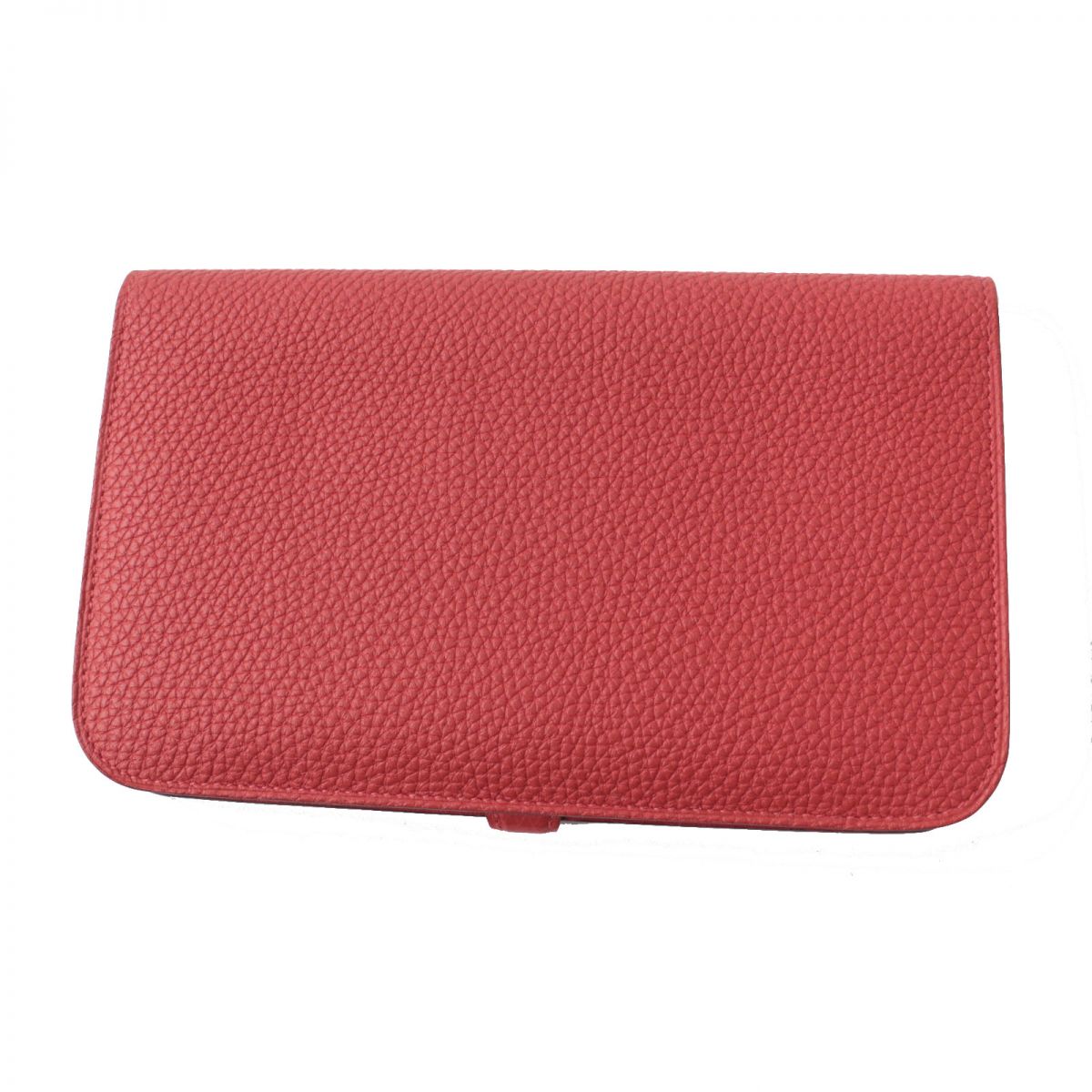 HERMES Long Wallet Purse Main: Togo Rouge Pivoine (Red) Women Used