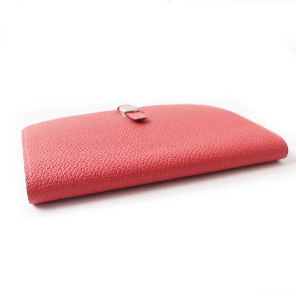 HERMES Long Wallet Purse Main: Togo Rouge Pivoine (Red) Women Used