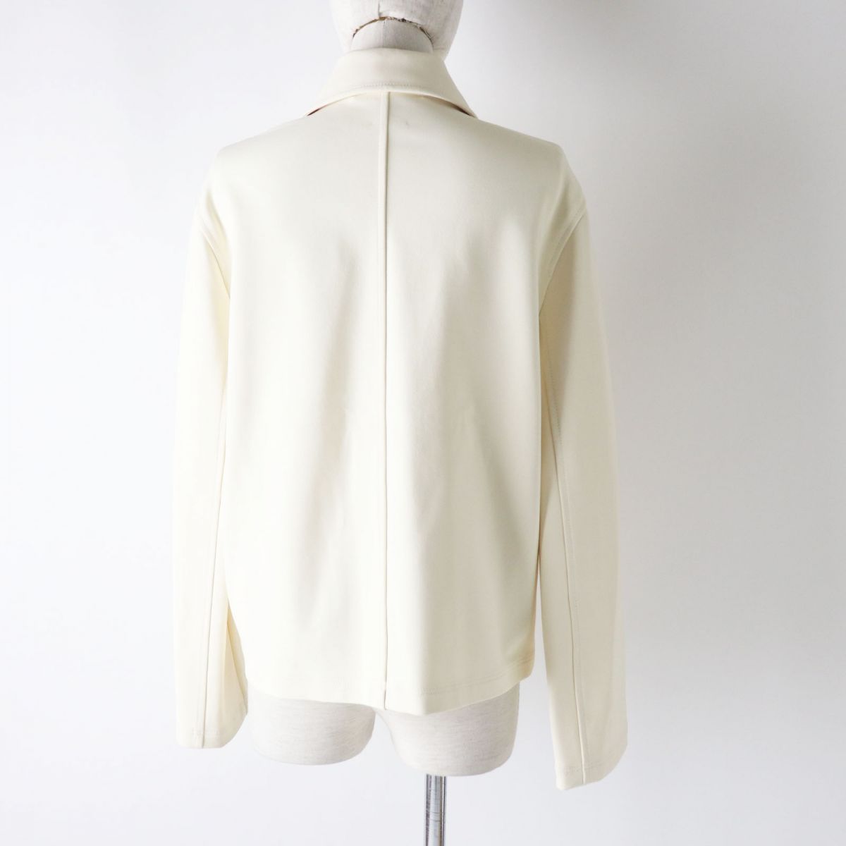 HERMES Jacket Main: 93% rayon, Main: 7% polyurethane, Lining: 65% rayon, Lining: 35% silk Ivory Women 36 Used