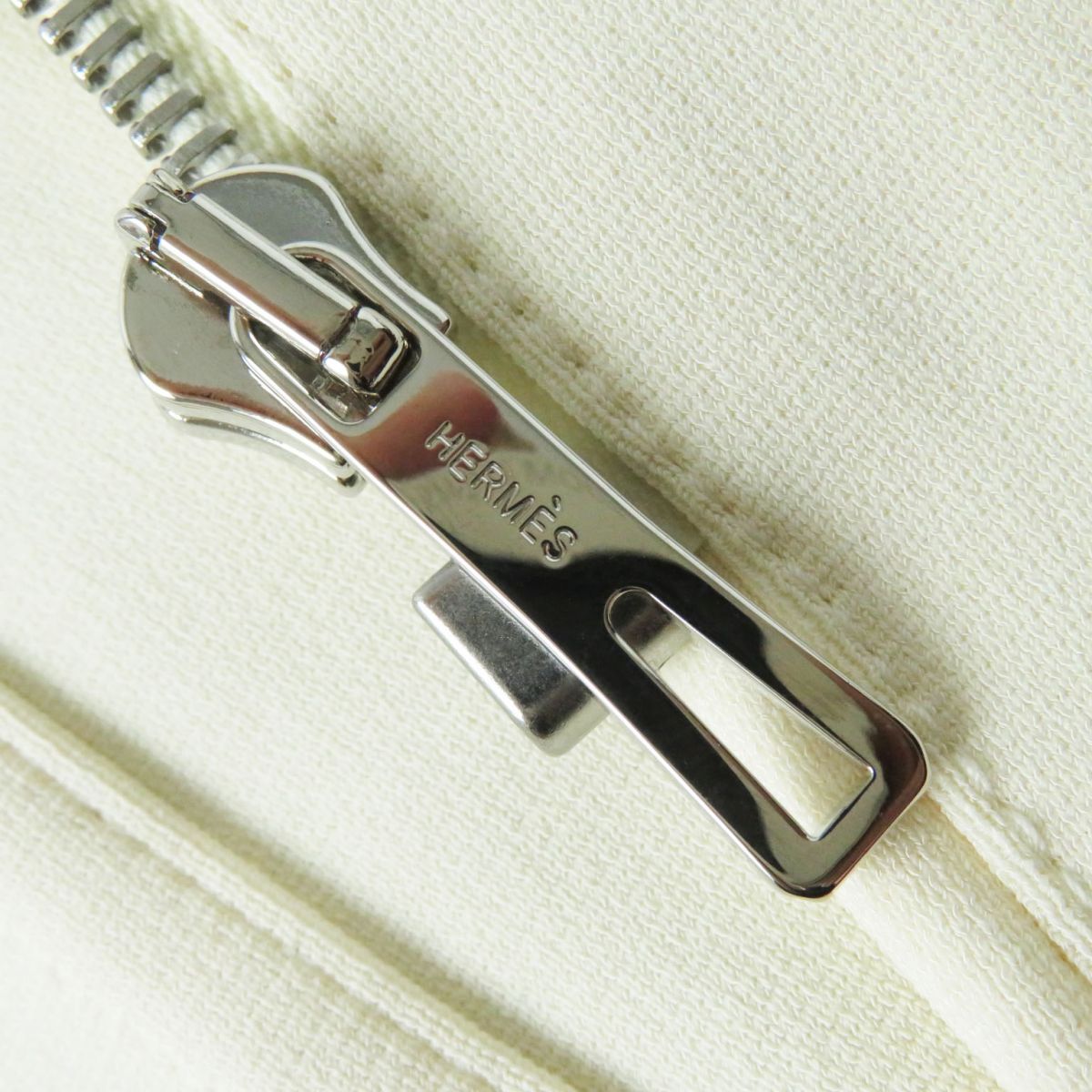 HERMES Jacket Main: 93% rayon, Main: 7% polyurethane, Lining: 65% rayon, Lining: 35% silk Ivory Women 36 Used