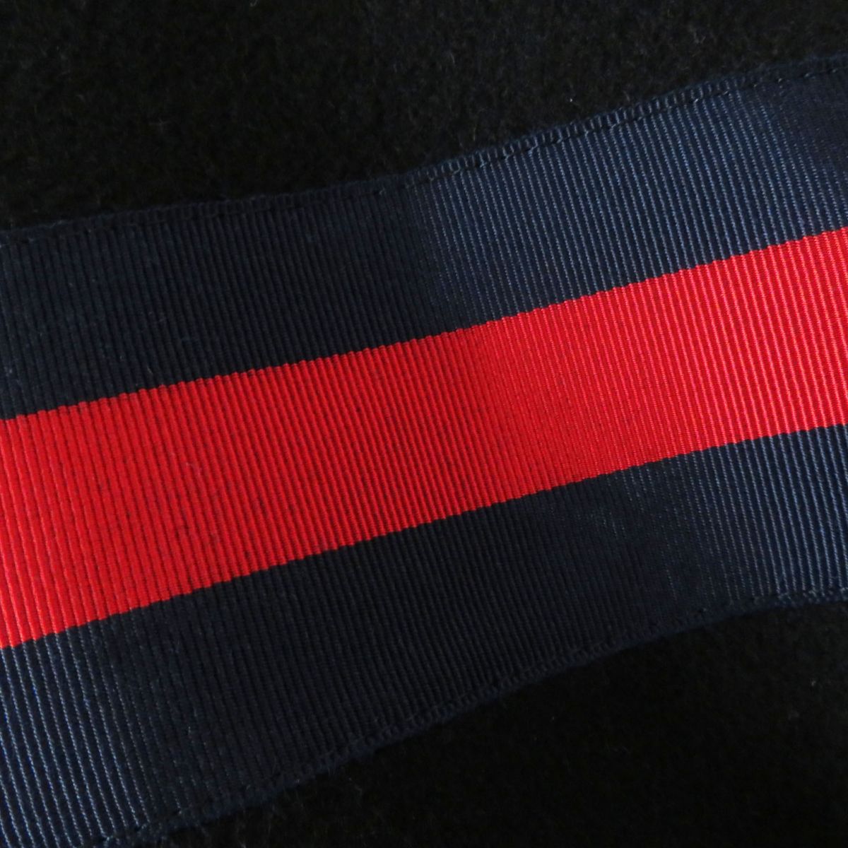 GUCCI coat Outer: 100% wool, part: 65% rayon, part: 35% cotton, part: 50% cotton, part: 50% rayon Black x Navy x Red Women 36 Used