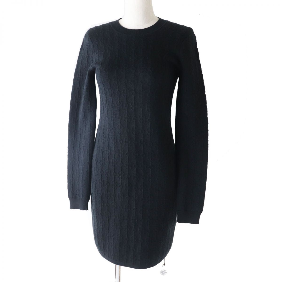 HERMES knit cashmere black 36
