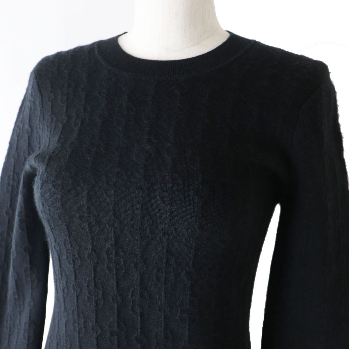HERMES knit cashmere black 36