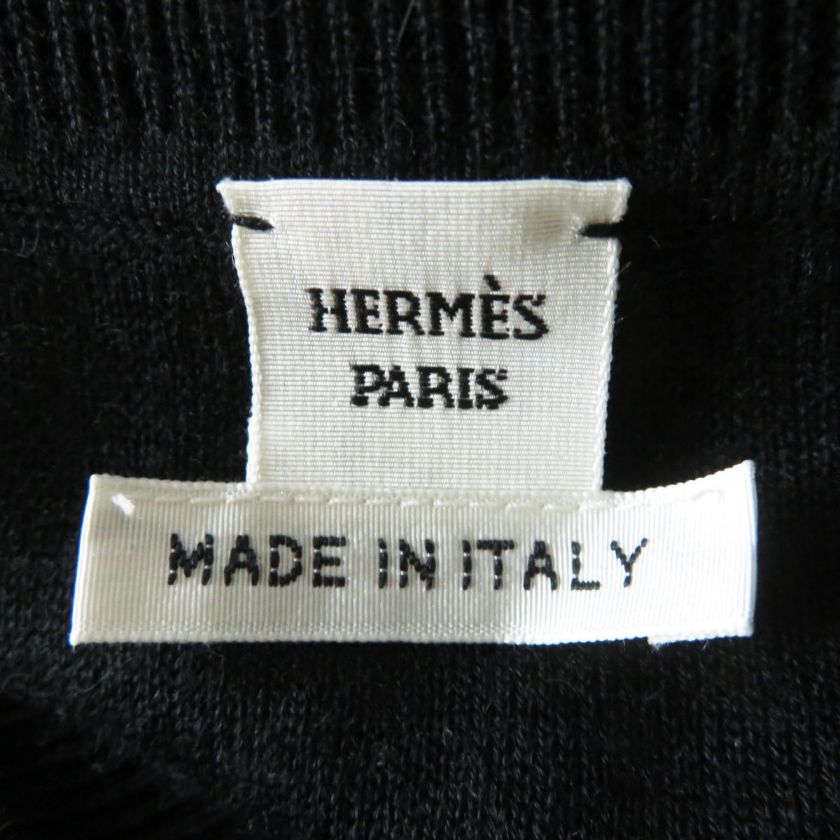 HERMES knit cashmere black 36